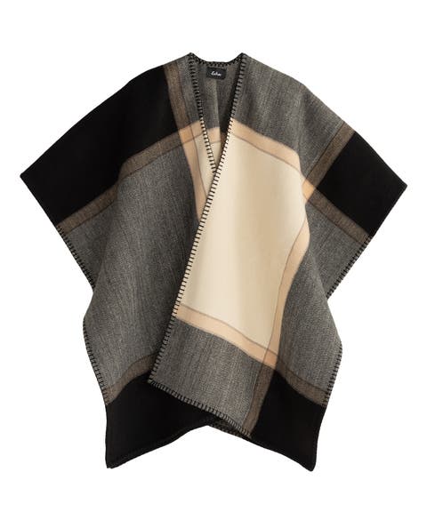 Exploded Plaid Ruana