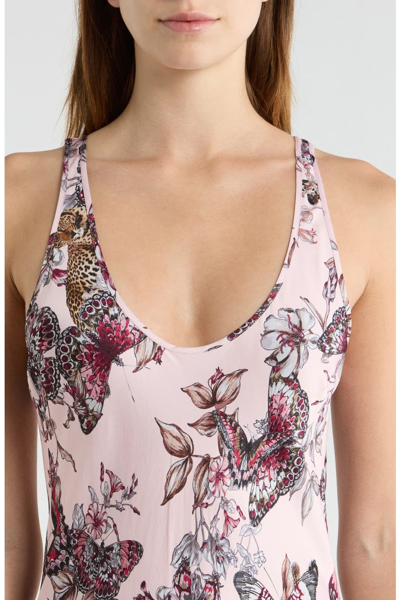 Akiya Butterfly Jungle Print Satin Slipdress, Alternate, color, NECTAR PINK MULTI BUTTERFLY