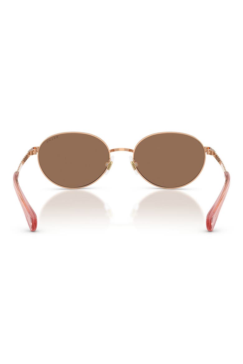 55mm Oval Sunglasses, Alternate, color, SHINY ROSE GOLD / BROWN
