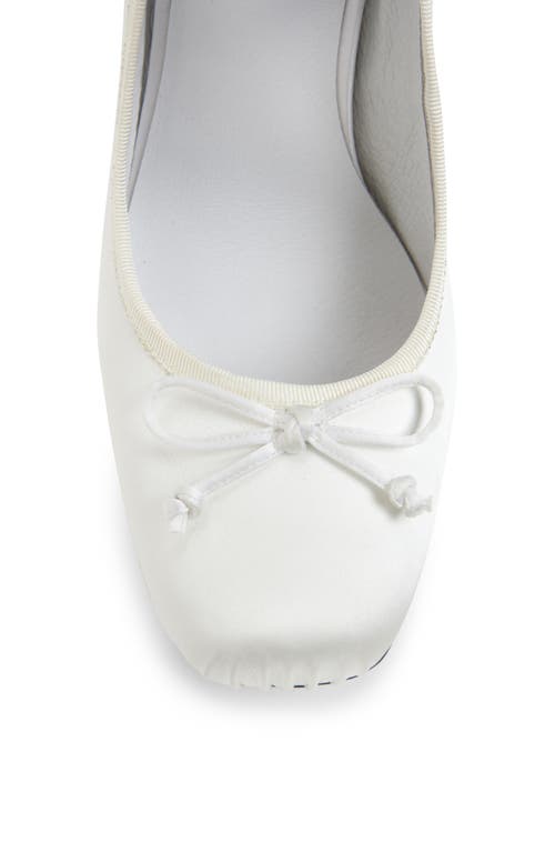 Jeffrey Campbell Nympha Ankle Wrap Pump In White Satin