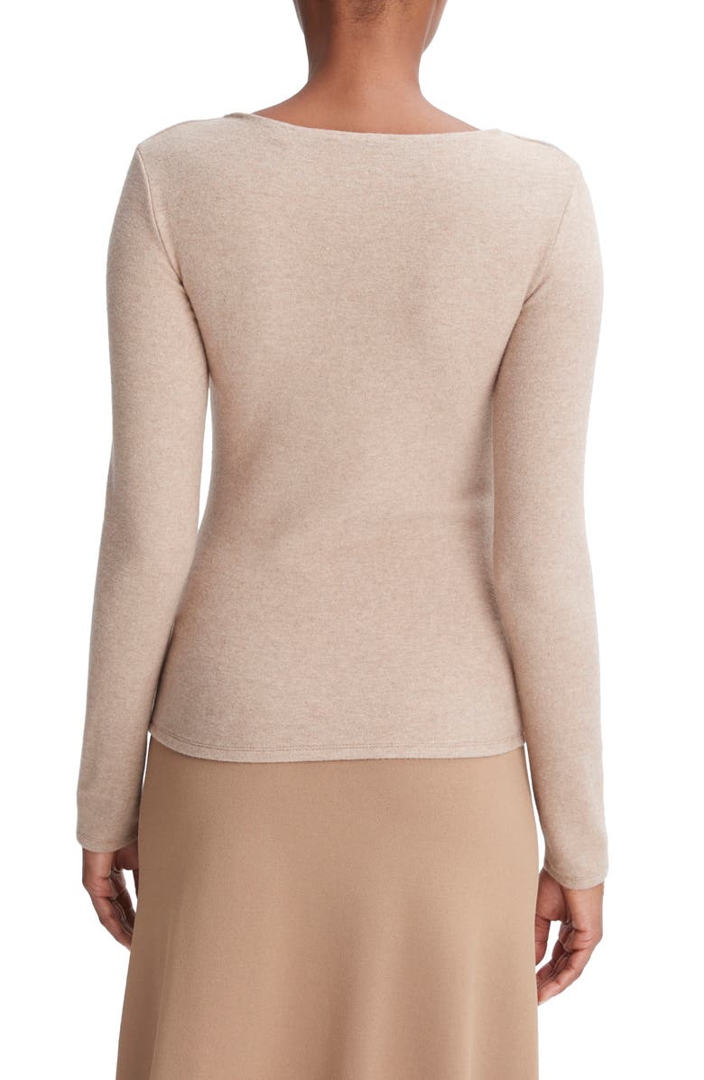 Vince Long Sleeve Scoop Neck Knit Top, Alternate, color, H Hazel Cream