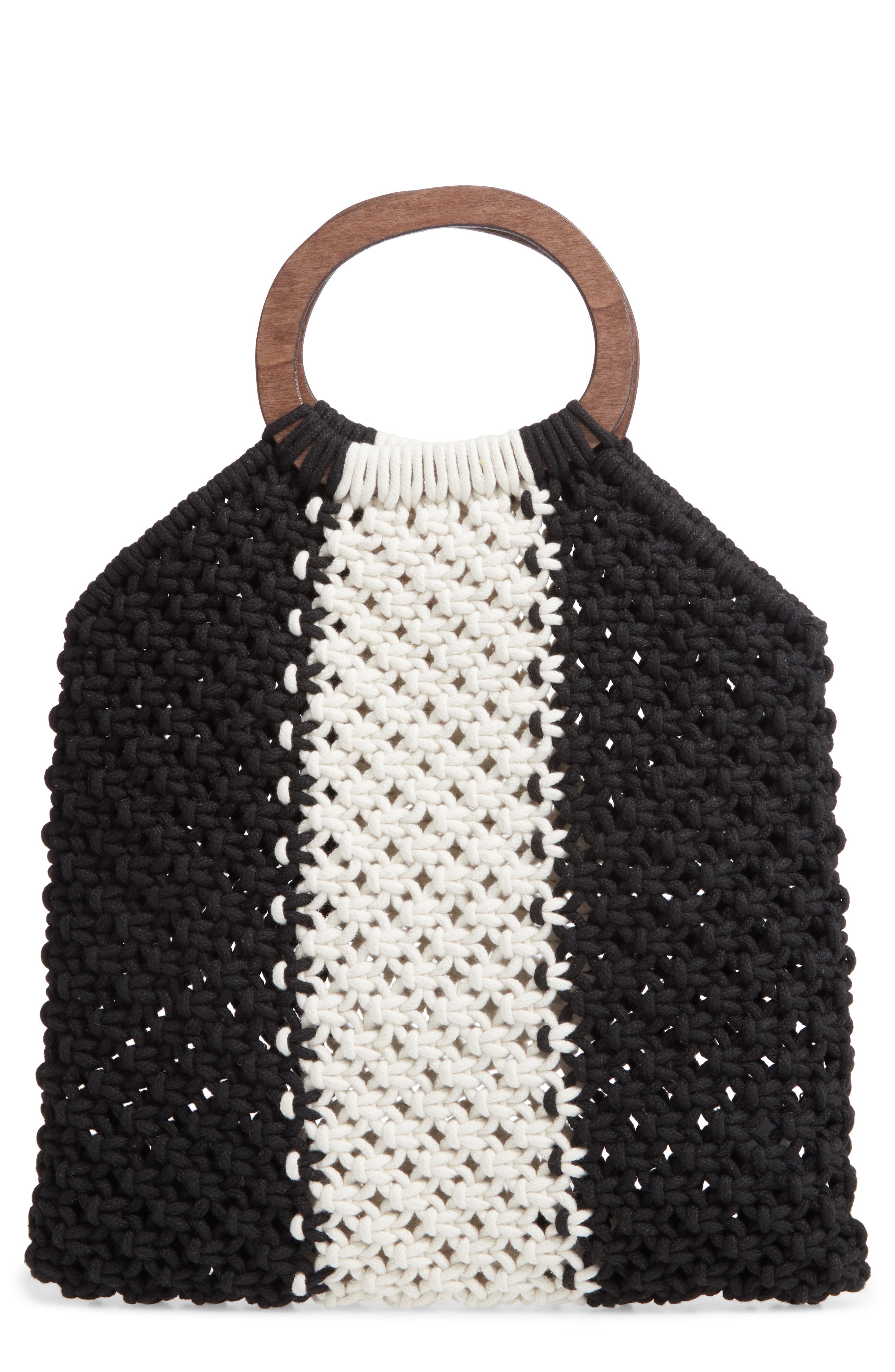 Mali + Lili Riley Stripe Knit Bag, Main, color, 