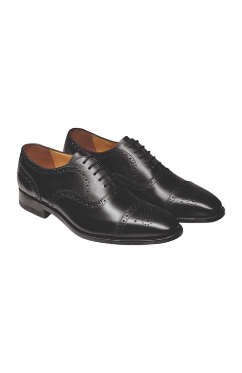Leather Oxford Brogue Shoes