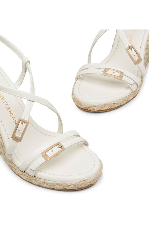 Stuart Weitzman Georgie Espadrille Wedge Sandal In Neutral