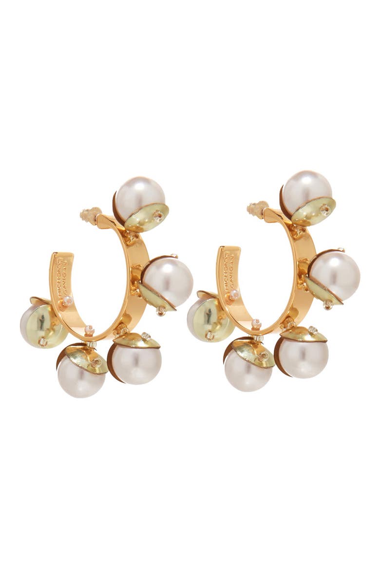 Mini Delfina Hoop Earrings, Main, color, BLUSH