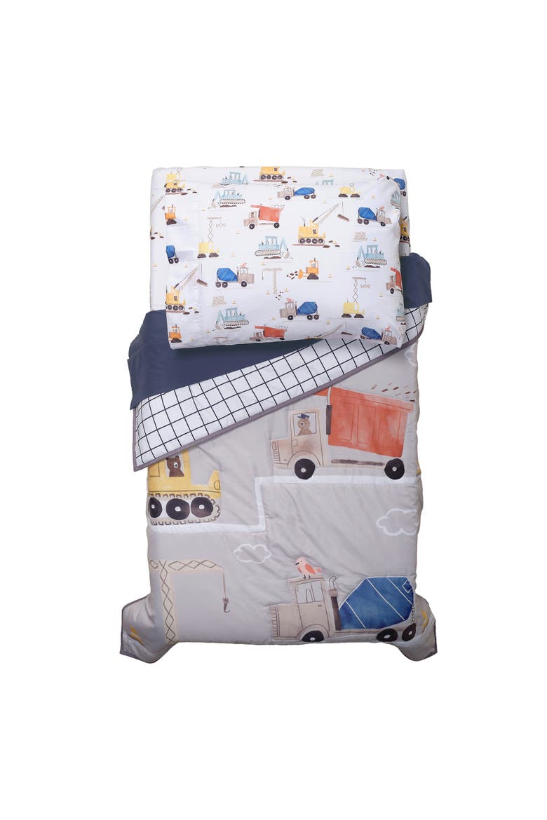 4-Piece Construction Zone Toddler Bedding Set, Alternate, color, Gray