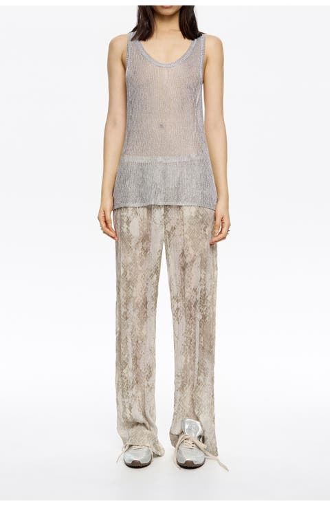 Snake pleated jogger trousers