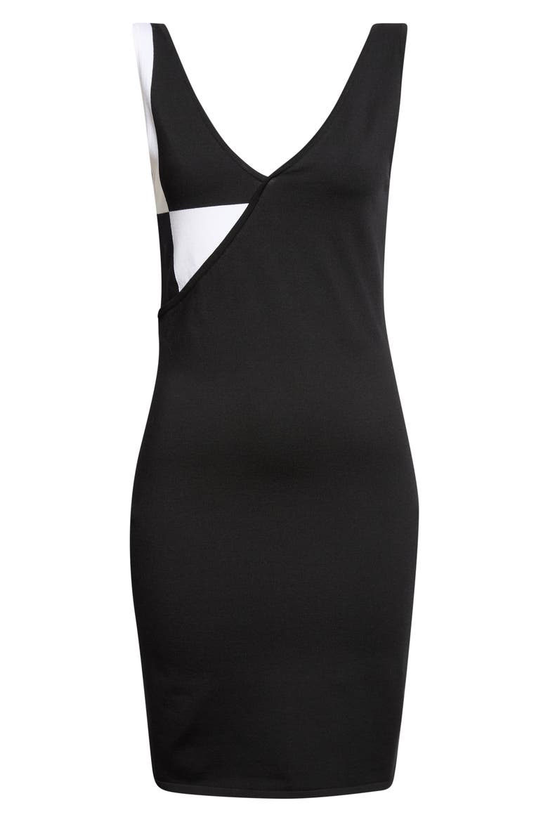 Stretch Wool Blend Knit Minidress, Main, color, BLACK