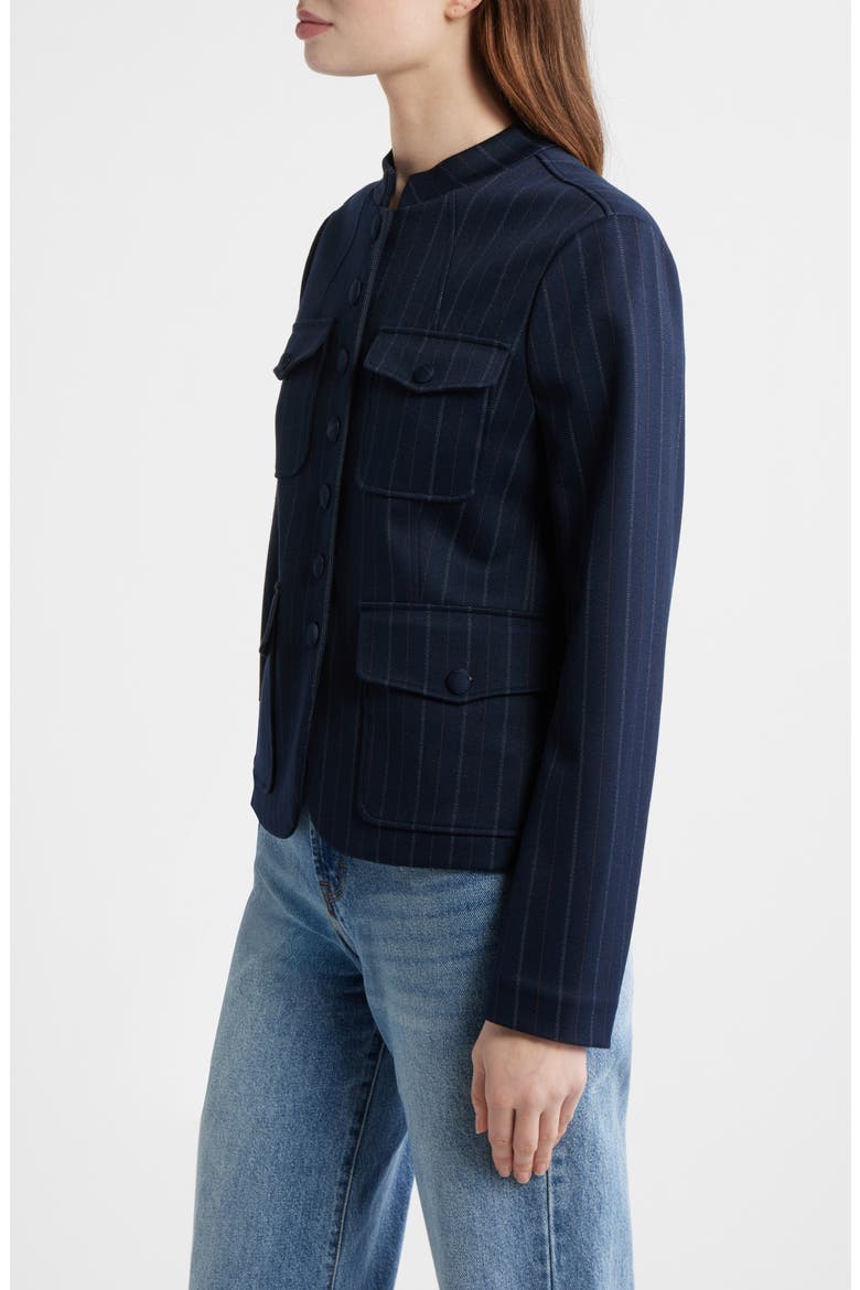 Marlowe Ponte Knit Blazer, Alternate, color, NAVY MULTI