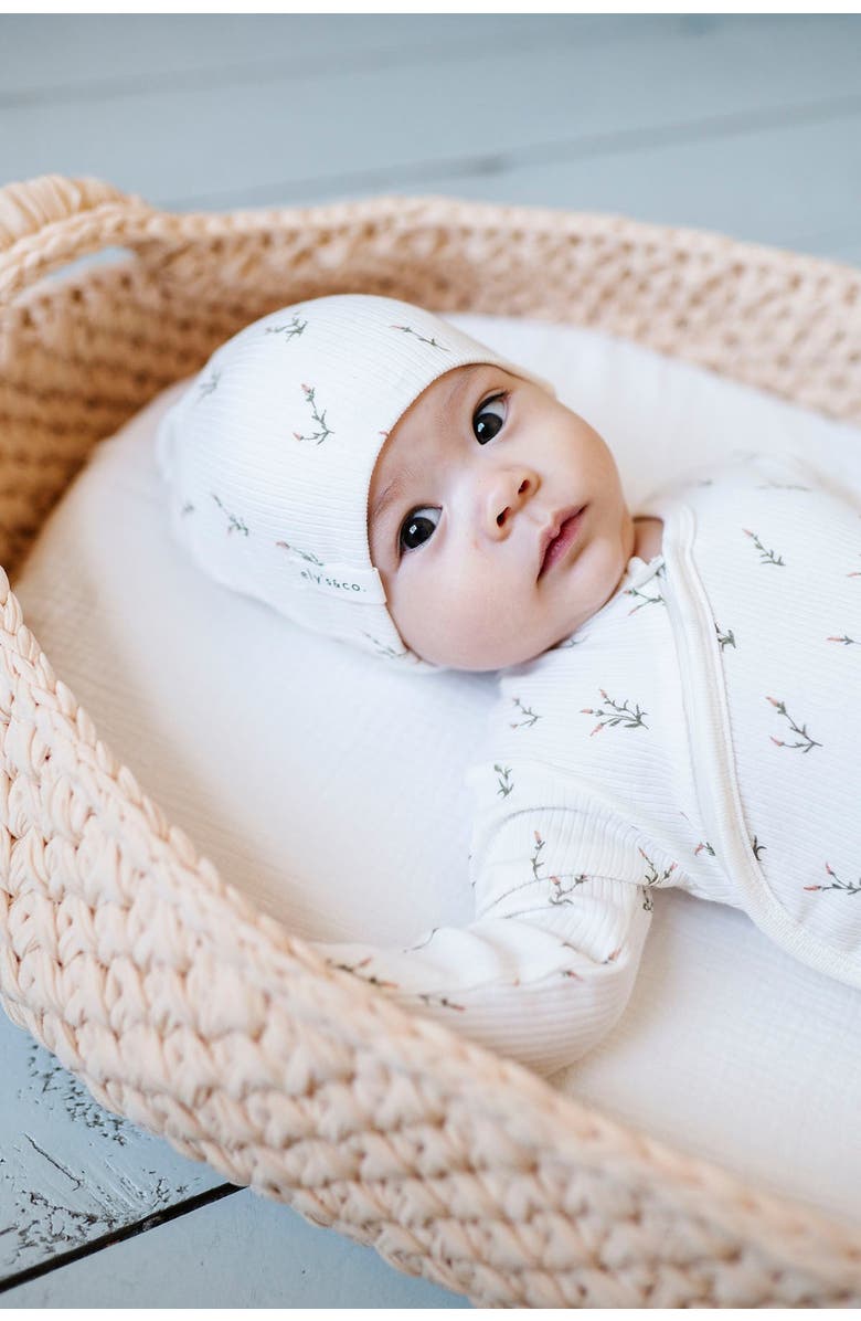 Ely's & Co. Baby Cotton Ribbed Zipper Footie, Alternate, color, Lilac