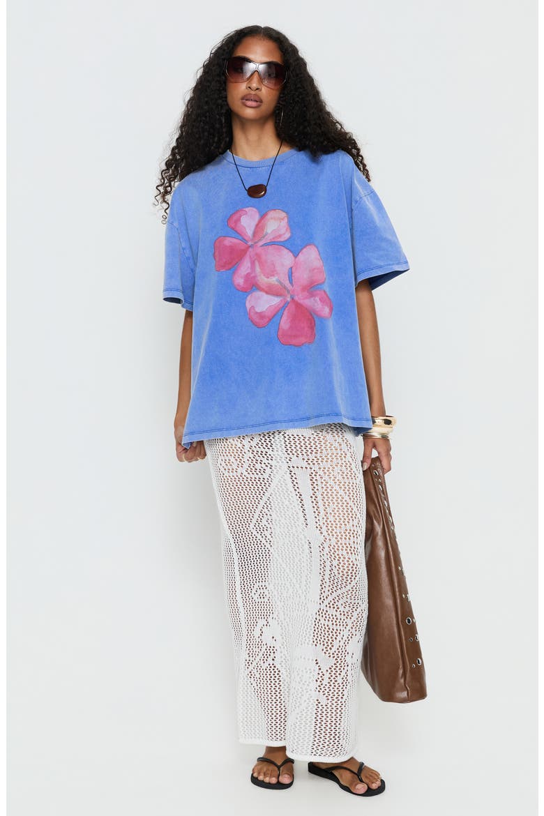 Watercolour Daydream Graphic Oversized T-Shirt, Alternate, color, WASHED BLUE