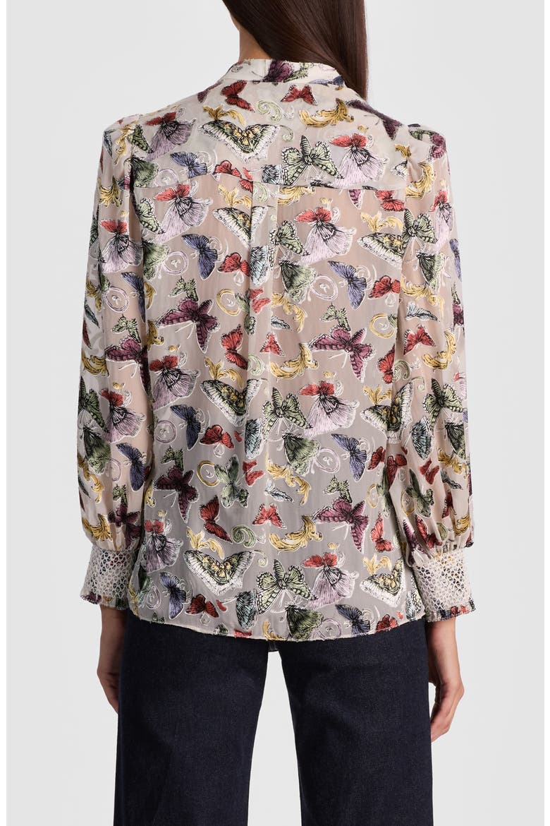 Sheila Butterfly Print Top, Alternate, color, SPREAD YOUR WINGS