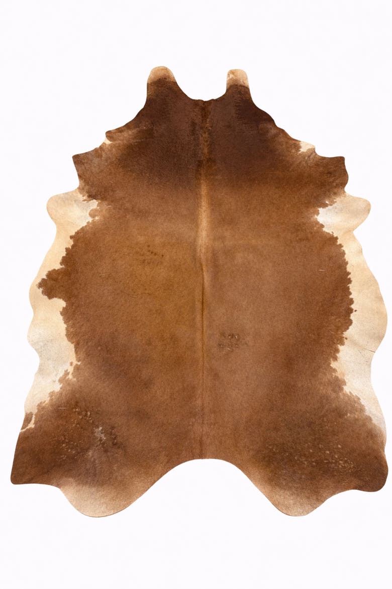 Eco Hides RH Rugs Gisselle Brown and White Cowhide Rug 7'6" × 6'6", Main, color, Brown and White