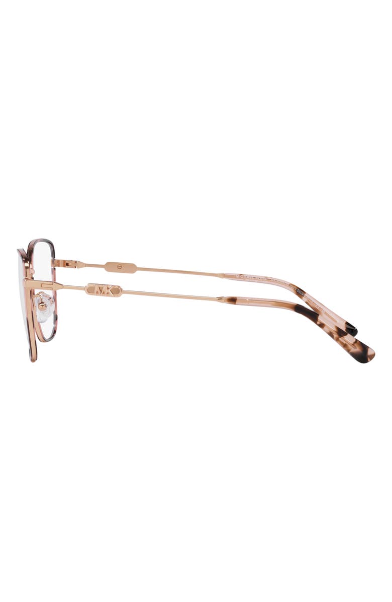 Michael Kors Empire 54mm Square Optical Glasses, Alternate, color, Rose Gold