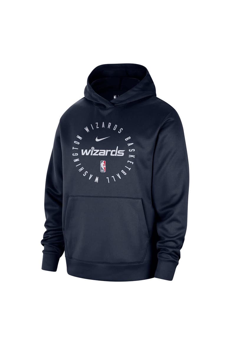 Men's Nike Navy Washington Wizards 2024/25 Spotlight On-Court Practice Performance Pullover Hoodie, Alternate, color, Navy