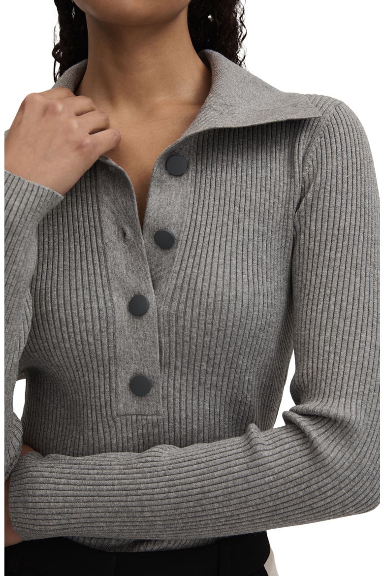 Maia Rib Cardigan, Alternate, color, GREY