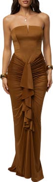 JLUXLABEL Isabella Strapless Maxi Gown