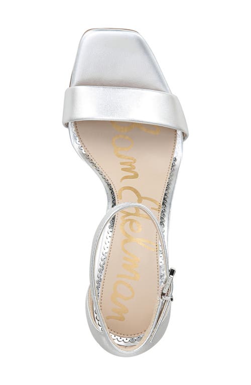 Sam Edelman Daniella Ankle Strap Sandal In Silver