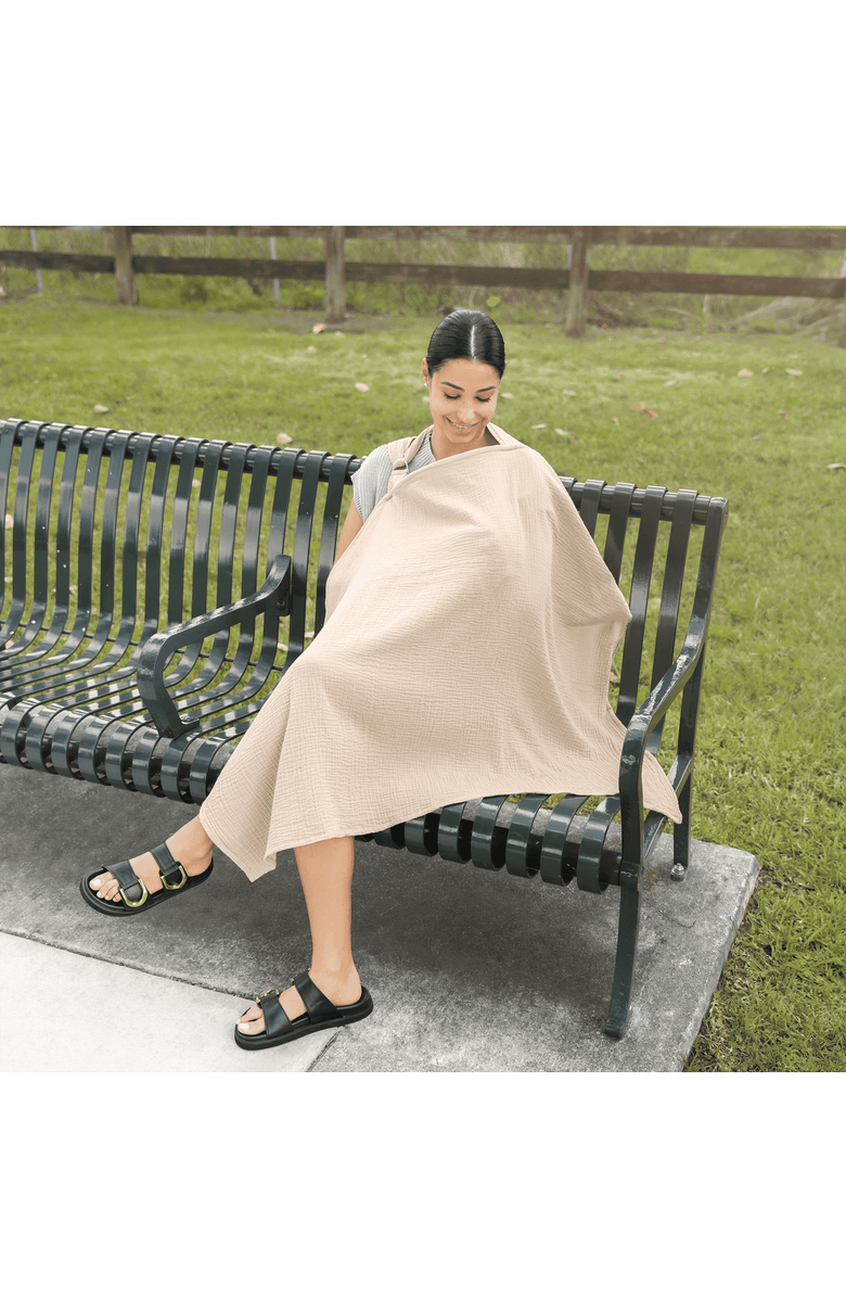 Comfy Cubs Muslin Nursing Cover, Alternate, color, Sand