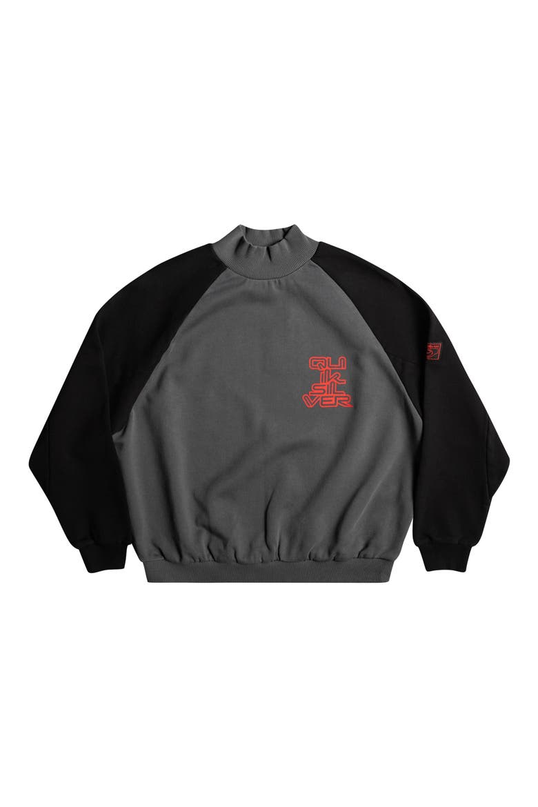 x Strangers Things Upside Down Fleece Sweatshirt, Alternate, color, IRON GATE