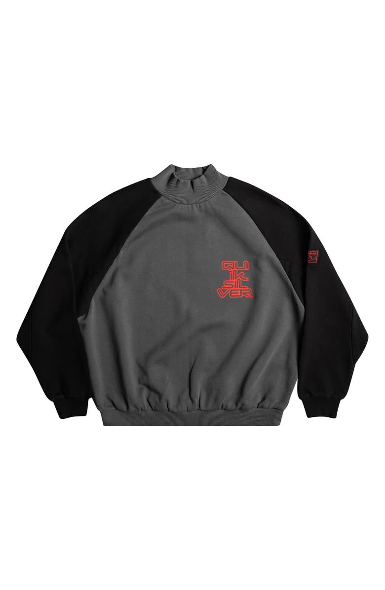 Quiksilver x Strangers Things Upside Down Fleece Sweatshirt, Alternate, color, Iron Gate