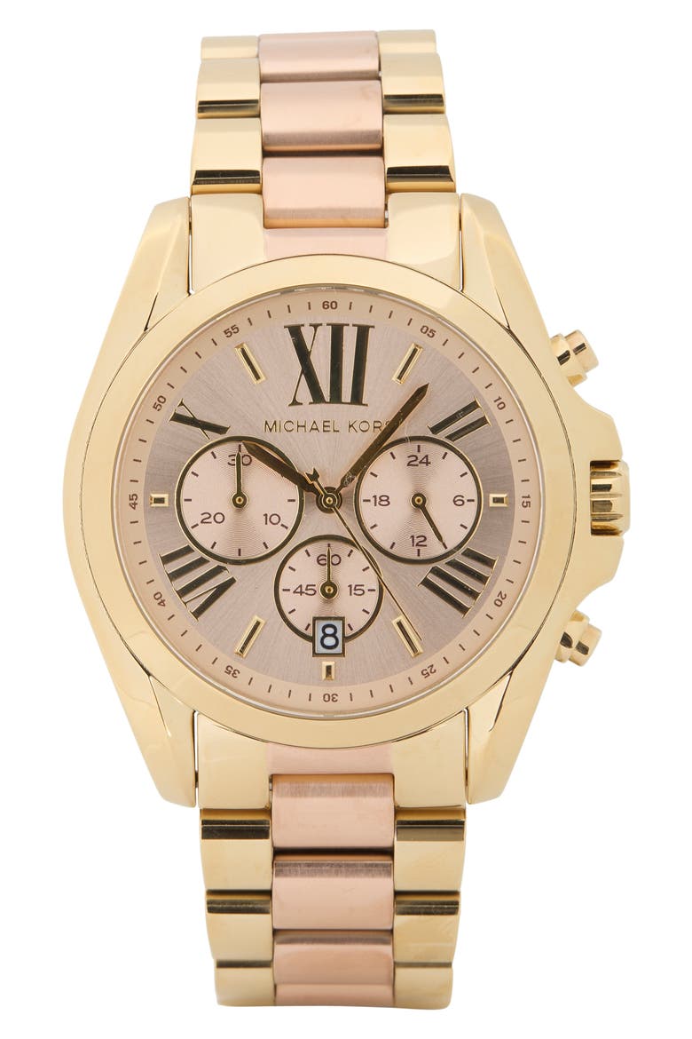 Bradshaw Chronograph Bracelet Watch, 43mm, Alternate, color, ROSE GOLD/ ROSE GOLD