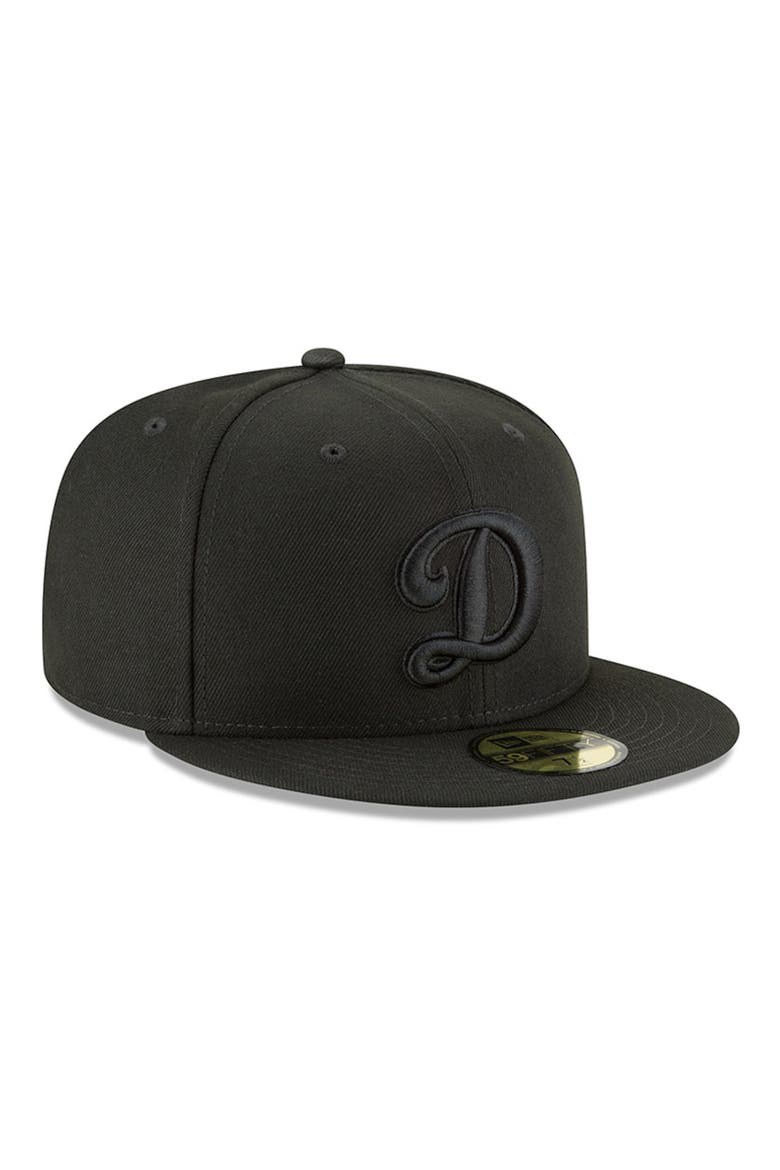 Men's New Era Black Los Angeles Dodgers Secondary Logo Basic 59FIFTY Fitted Hat, Alternate, color, BLACK