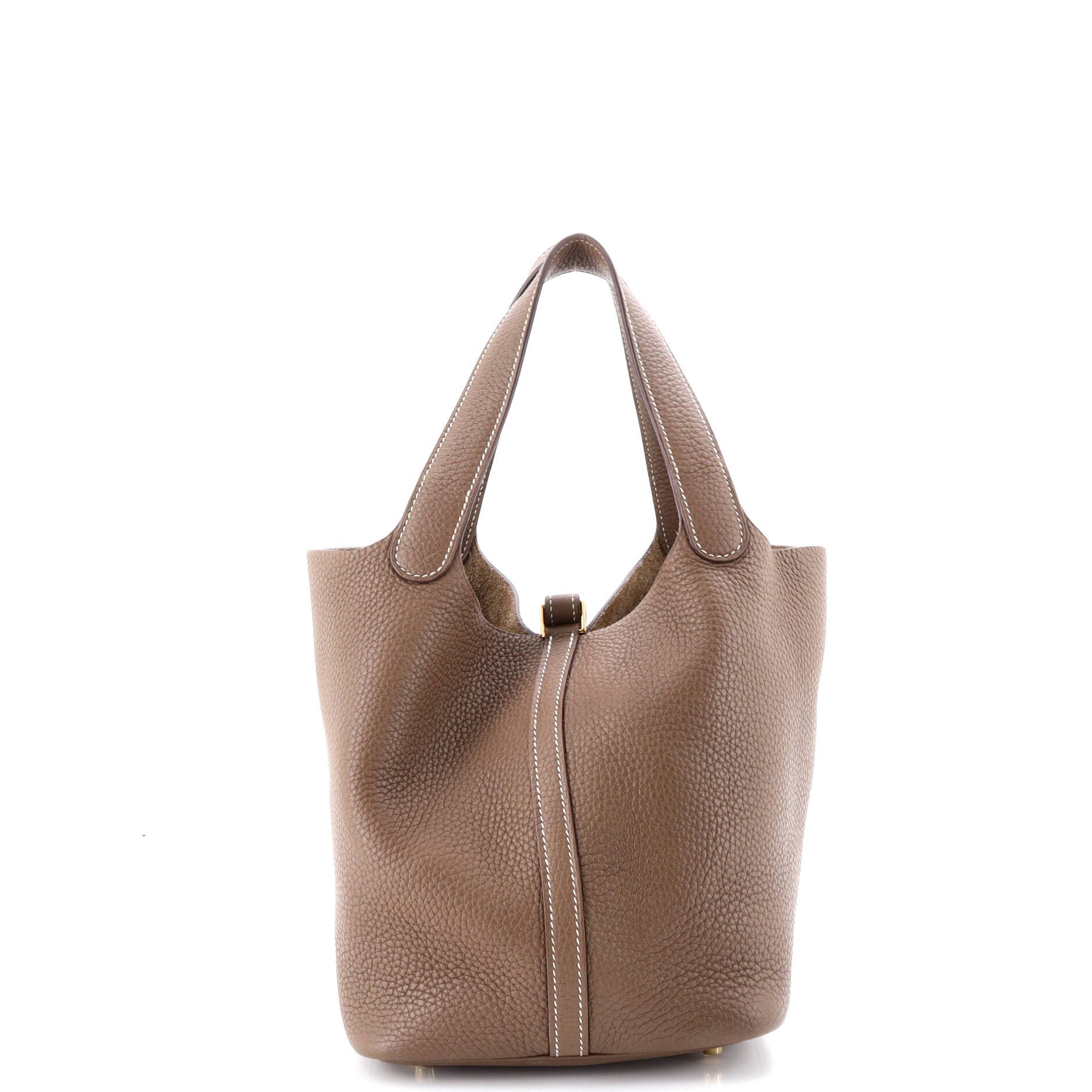 Pre-Owned Hermes Picotin Lock Bag Clemence MM, Alternate, color, Etoupe