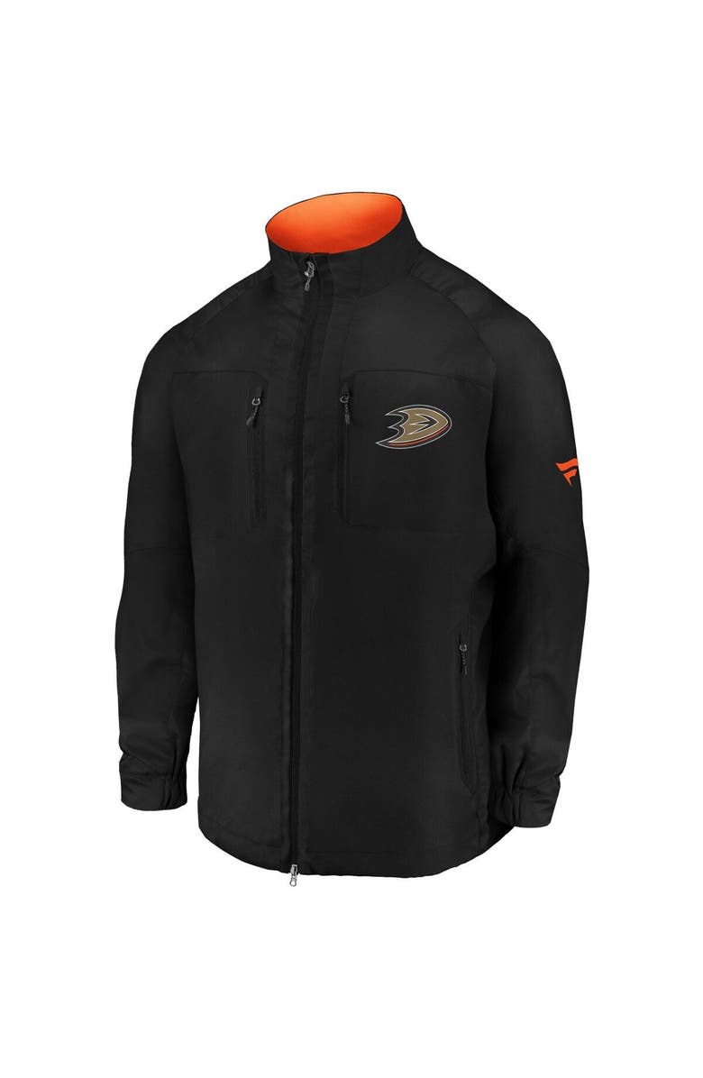 FANATICS Men's Fanatics Branded Black Anaheim Ducks Authentic Pro Locker Room Rink Raglan Full-Zip Jacket, Alternate, color, Black