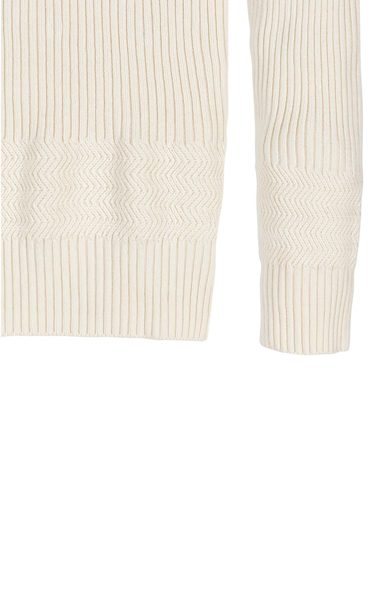 Hope & Henry Men's Organic Herringbone Detail Crew Neck Sweater, Alternate, color, 