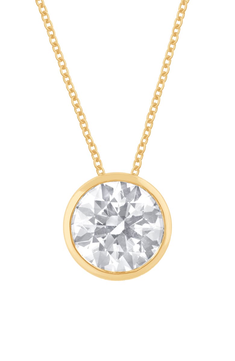 Badgley Mischka Collection 14K Gold Round Cut Lab-Created Diamond Pendant Necklace - 2.0ct, Alternate, color, 