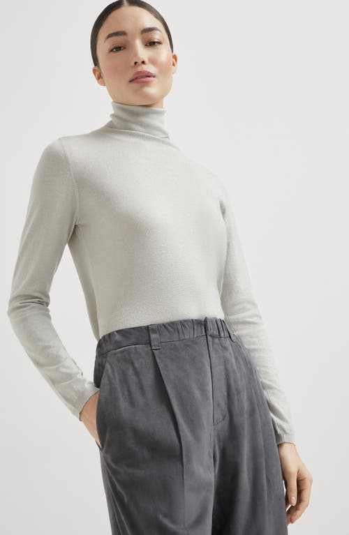 Brunello Cucinelli Baggy Crop Trousers In Lead