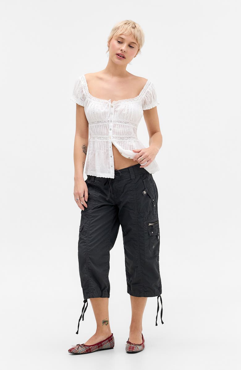 BDG Urban Outfitters Faye Lace Top, Alternate, color, White
