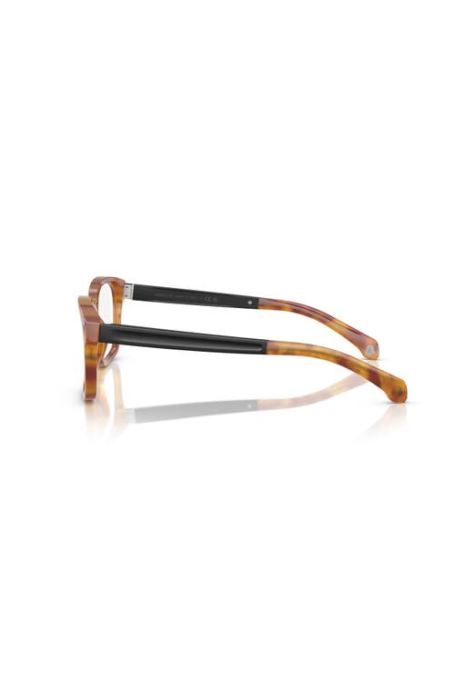 Moncler 54mm Rectangle Optical Glasses In Brown