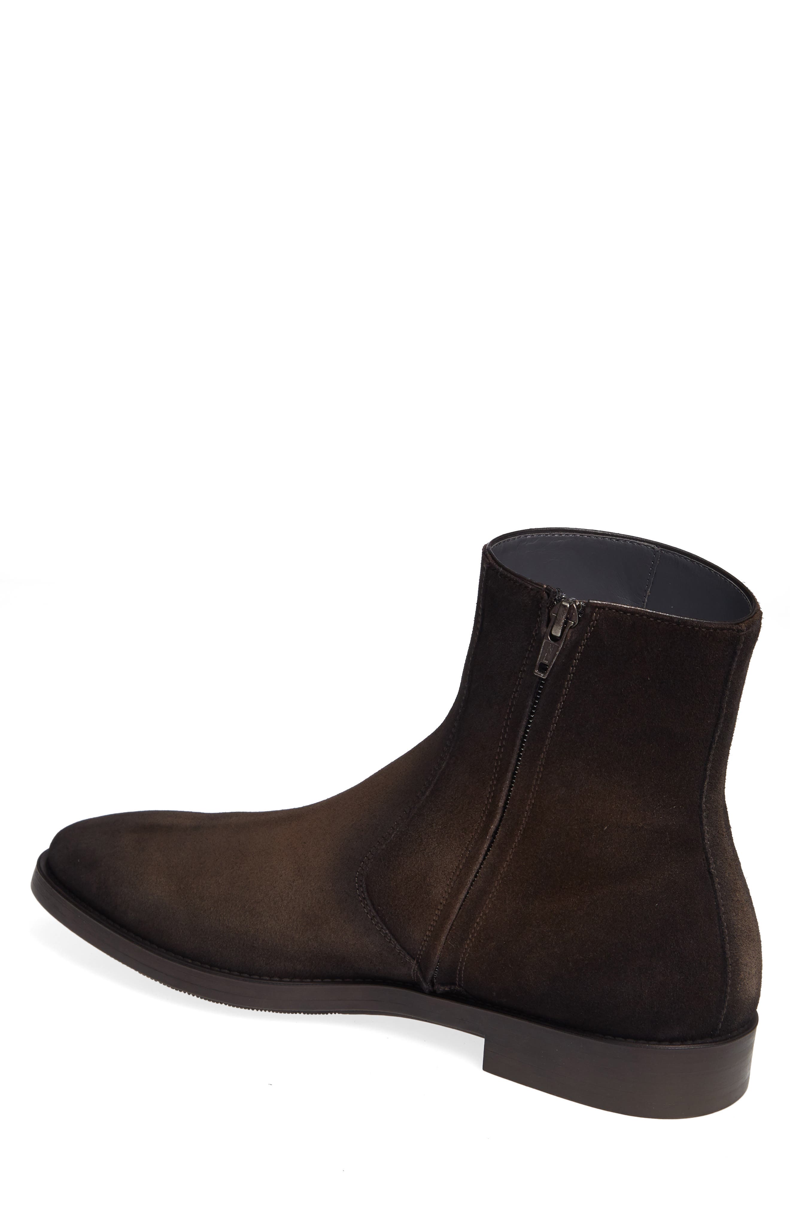 Rosemont Zip Boot, Alternate, color, BROWN SUEDE/ LEATHER