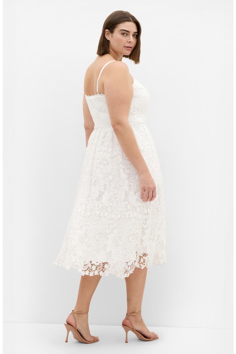 Scarlet Lace Midi Dress, Alternate, color, IVORY