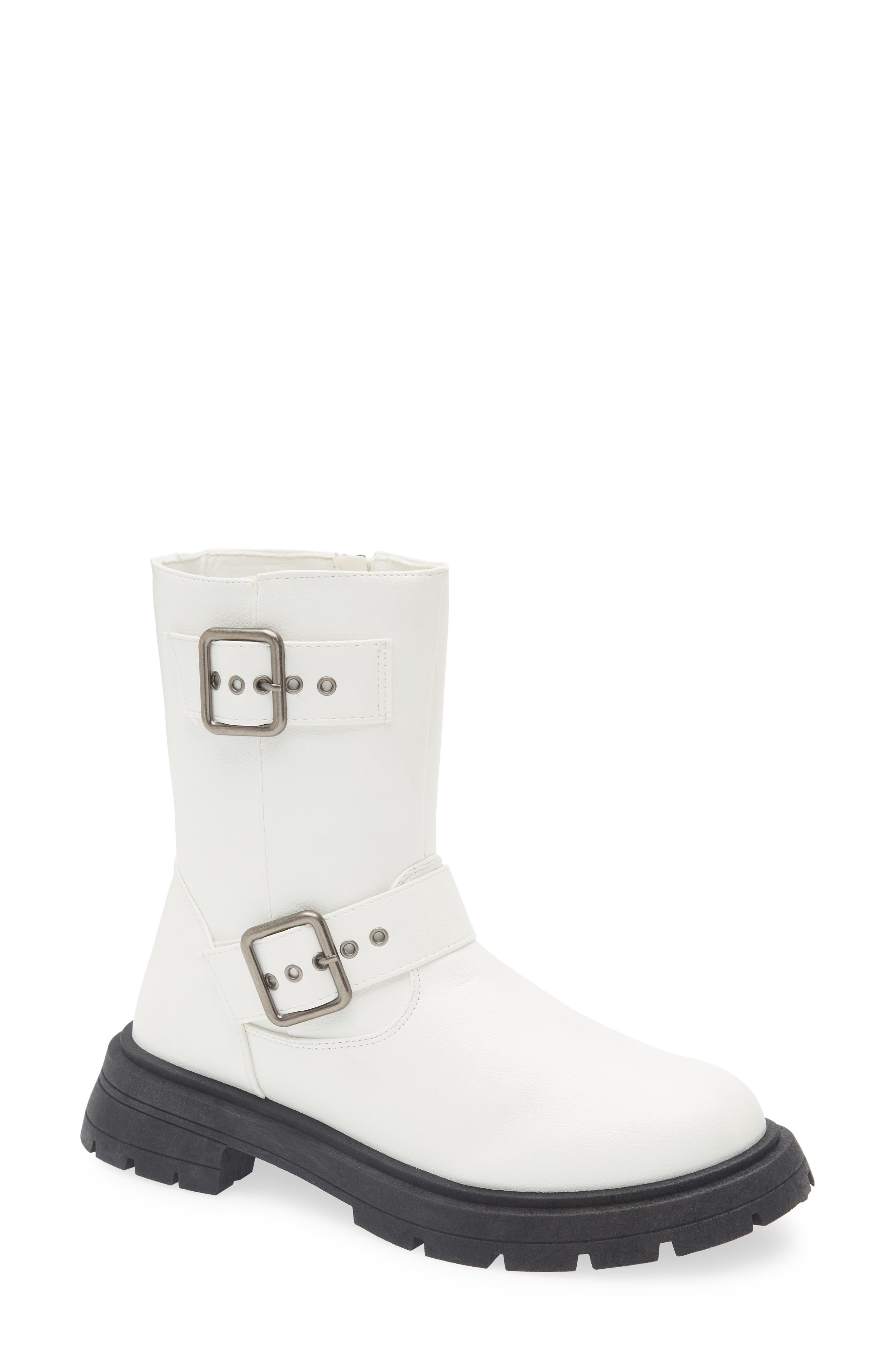 Osaka Lug Sole Combat Boot, Main, color, WHITE