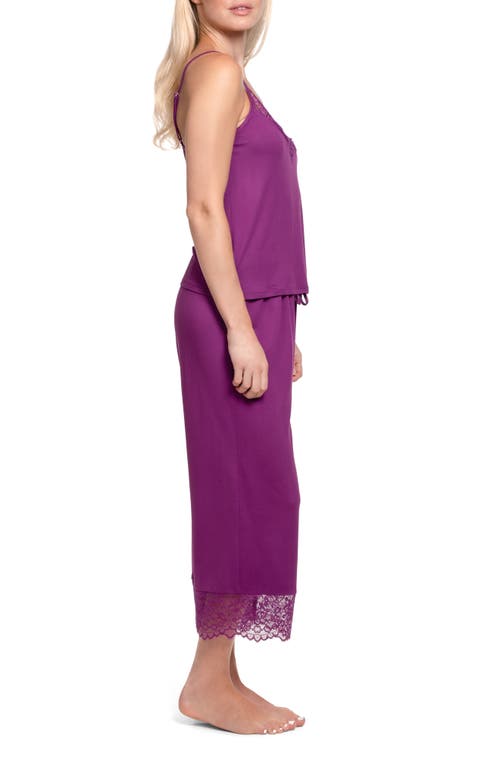 In Bloom By Jonquil Brit Crop Pajamas In Purple