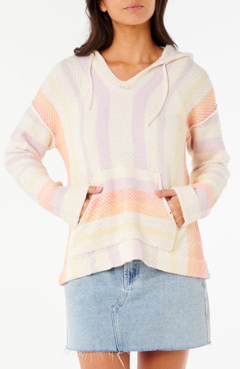Neon Isles Knit Poncho