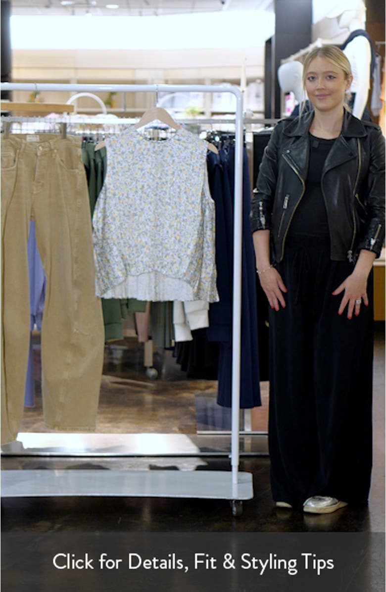 Citrine Bloom Pleated Sleeveless Top, sales video thumbnail