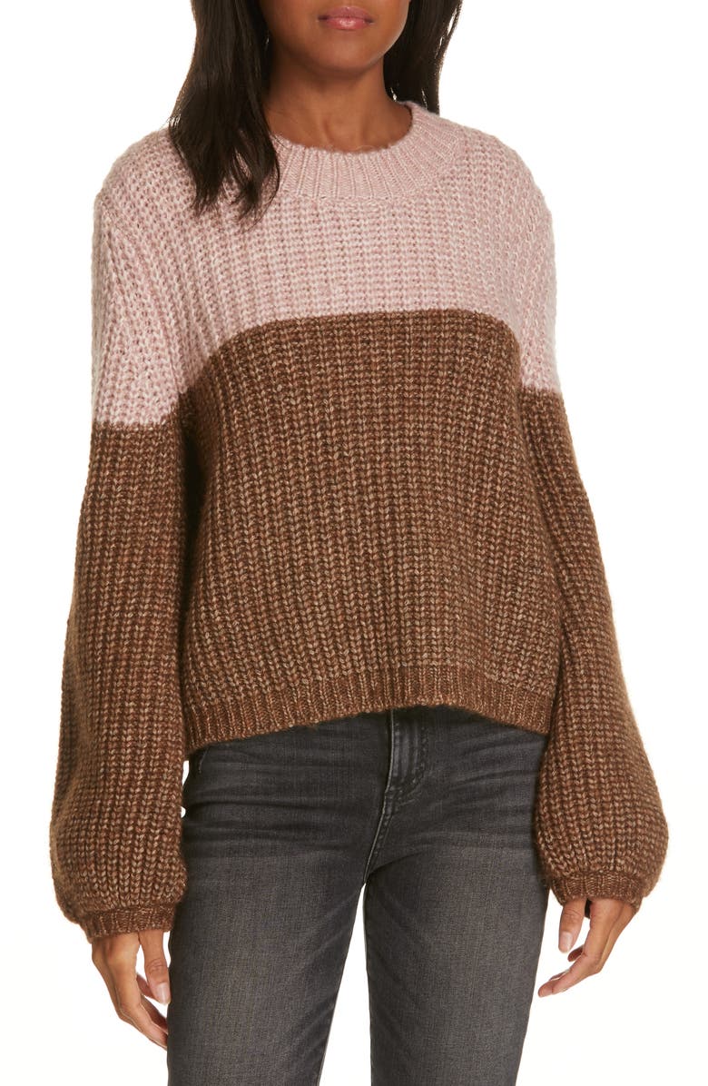 La Ligne Two-Tone Sweater, Main, color, 