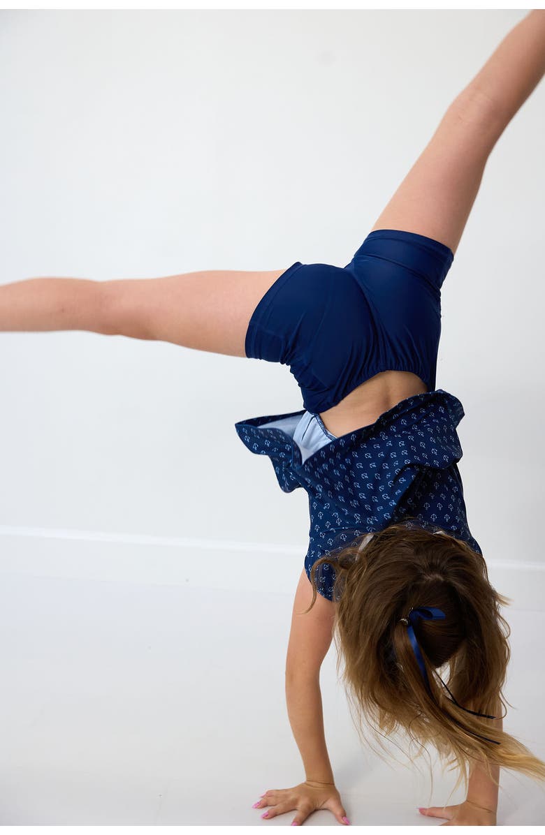 Courtside Kids Girls Sailor Tennis Skort Dress, Alternate, color, Navy