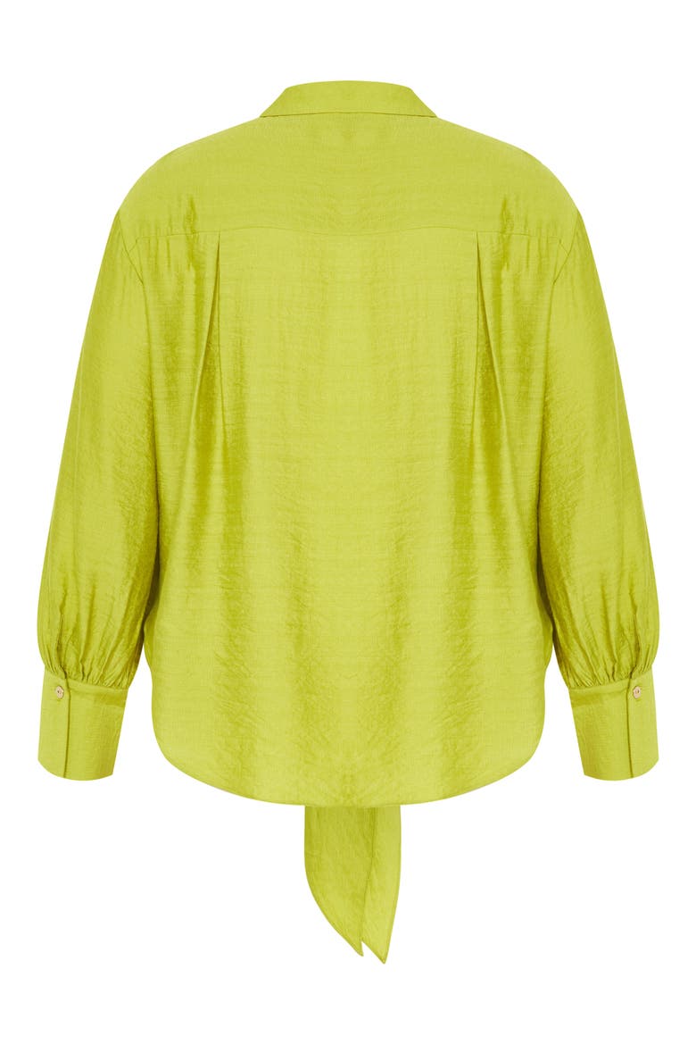 Winnie Tie Front Shirt, Alternate, color, GREEN