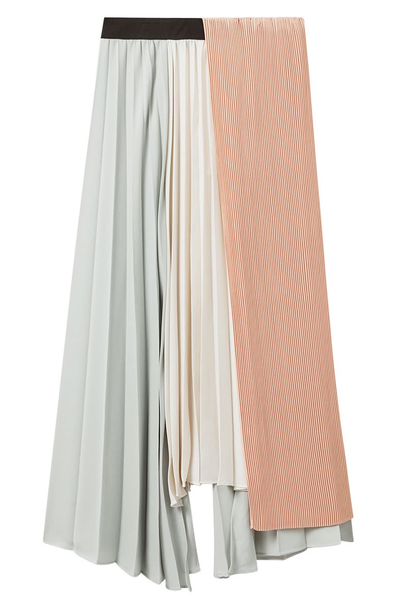 Reiss Maddie Colorblock Asymmetric Pleat Skirt, Alternate, color,