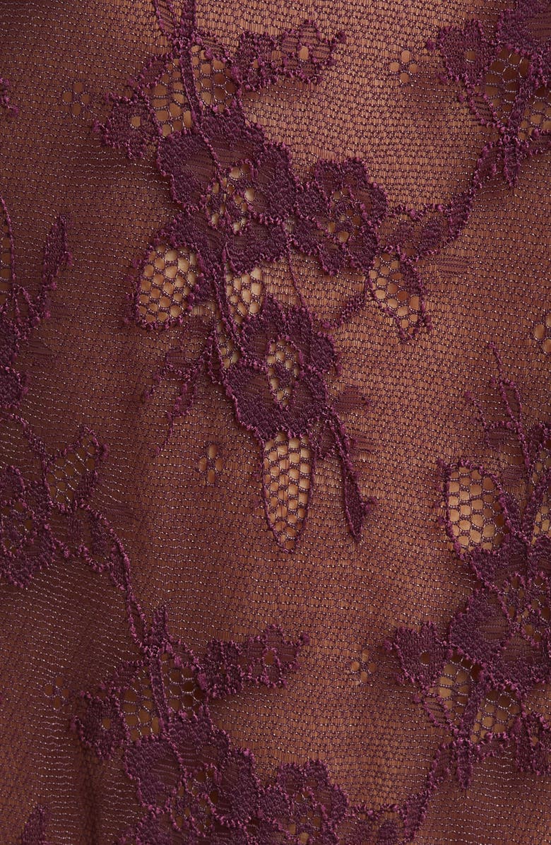 Oh La La Cheri Elayne Lace Open Cup Underwire Teddy with Garter Straps, Alternate, color, Potent Purple