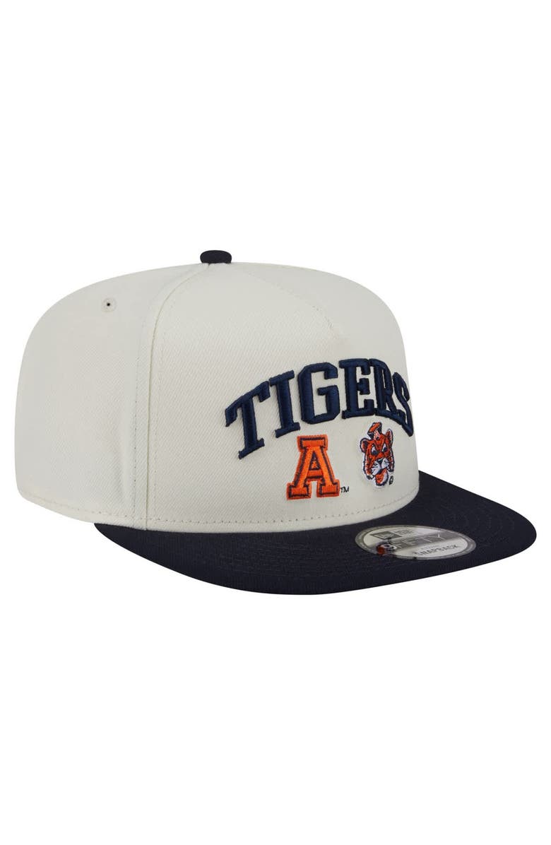 New Era Men's New Era White Auburn Tigers Collegiate 9FIFTY A-Frame Snapback Hat, Alternate, color, White