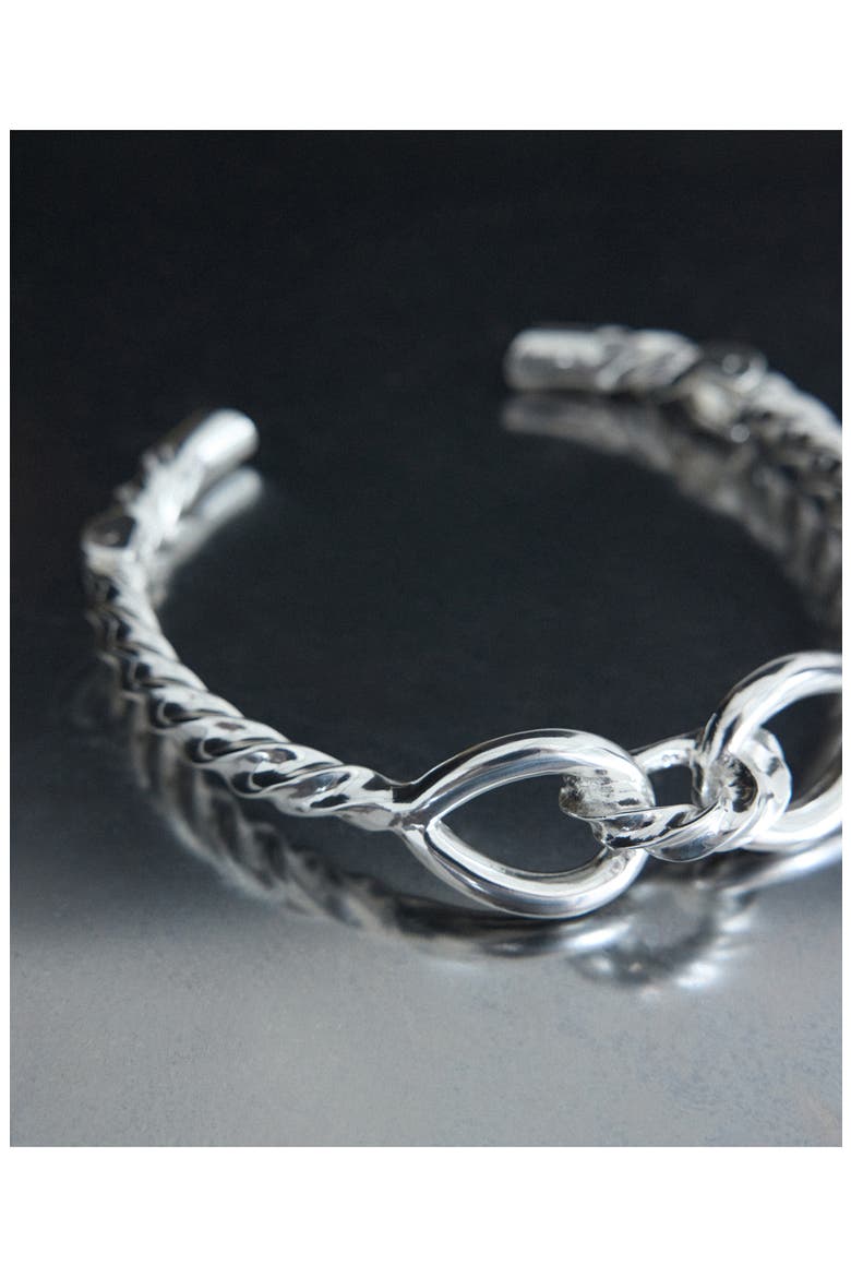 Knot Choker Necklace, Alternate, color, SILVER
