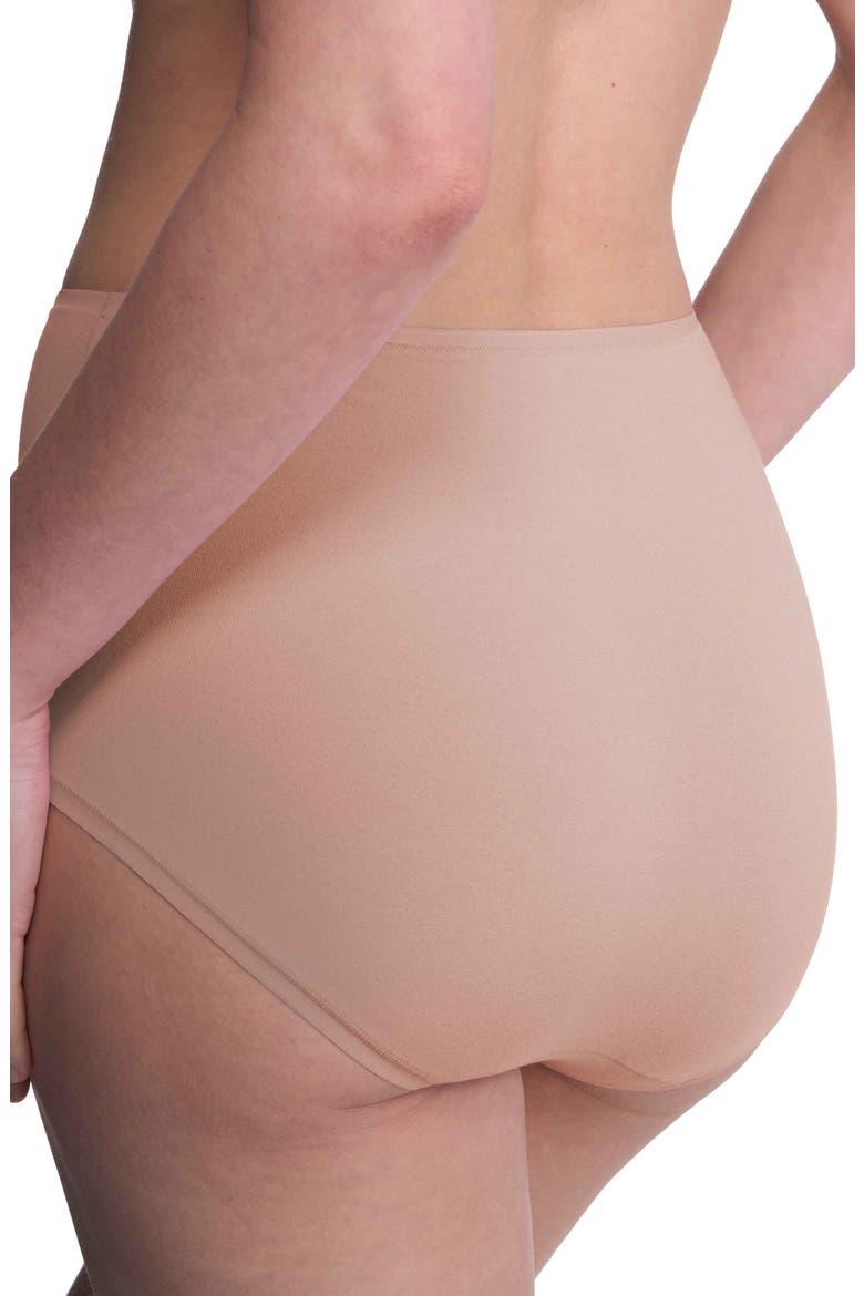 Bliss Bare Cotton High Waist Briefs, Alternate, color, CAFE