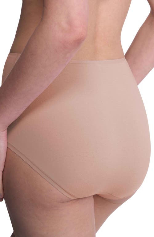 Natori Bliss Bare Cotton High Waist Briefs In Neutral