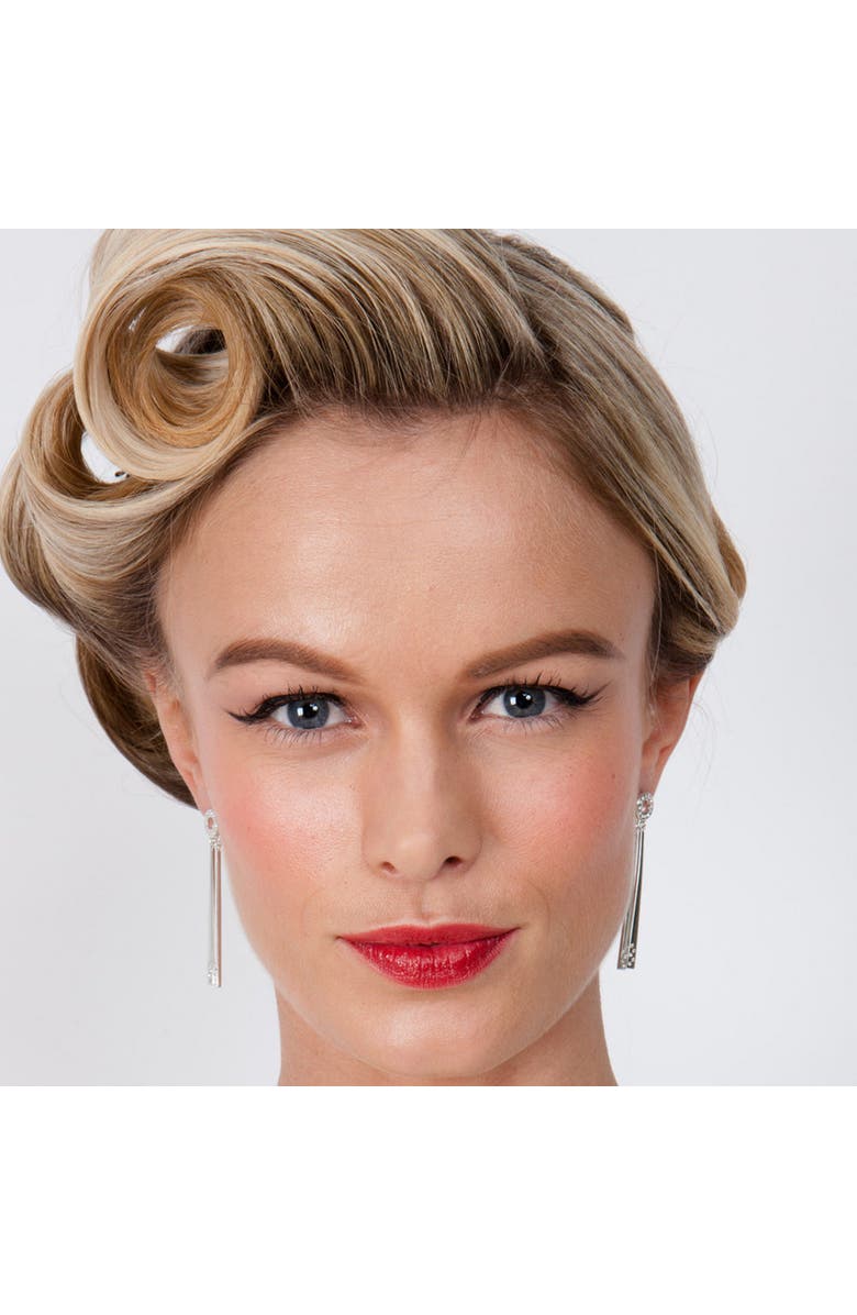 Lucy Quartermaine 2 linea Drop Earrings, Alternate, color, Sterling Silver